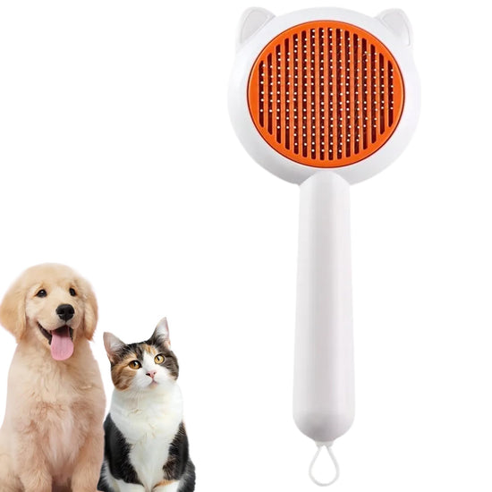 Cepillo para Gatos para la Caída de Pelo, Cepillo Autolimpiable para la Eliminación de Pelo de Mascotas, Removedor de Pelo de Gato para Gatos y Perros de Pelo Largo y Corto, Herramienta de Aseo Autolimpiable